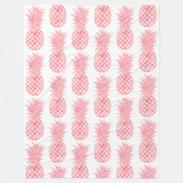 Cobertor De Velo Ananás Tropical de Cor Laranja Pêssego Rosa-Cor-de