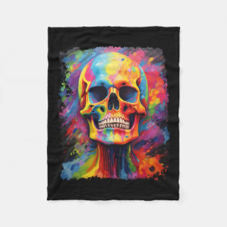 Cobertor De Velo Anatomia de Esqueleto Arco-íris Assustador Hallowe
