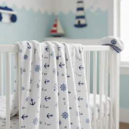 Cobertor De Velo Anchors & Helms Nautical Kids ID1256