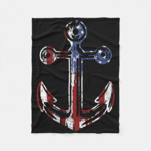Cobertor De Velo Âncora de Barco EUA Bandeira Americana 4 de Julho