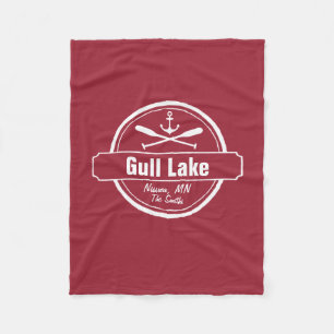 Cobertor De Velo Âncora de Gull Lake Minnesota, cidade de paddles 