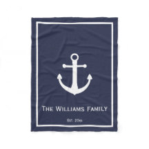 Âncora náutica azul e branca da meia-noite