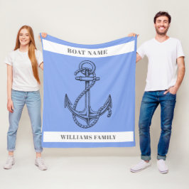 Cobertor De Velo Âncora Personalizada de Nome do Barco "Escape Náut