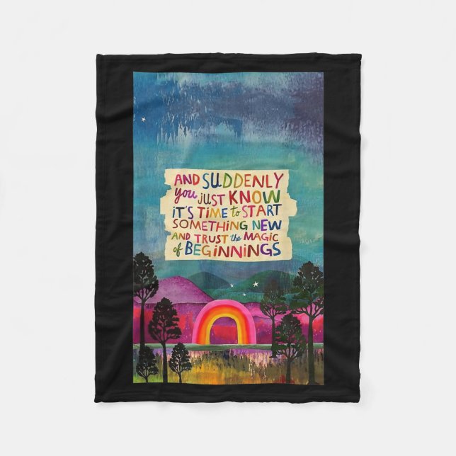 Cobertor De Velo And Suddenly You Just Know It's Time To Start Soin (Frente)