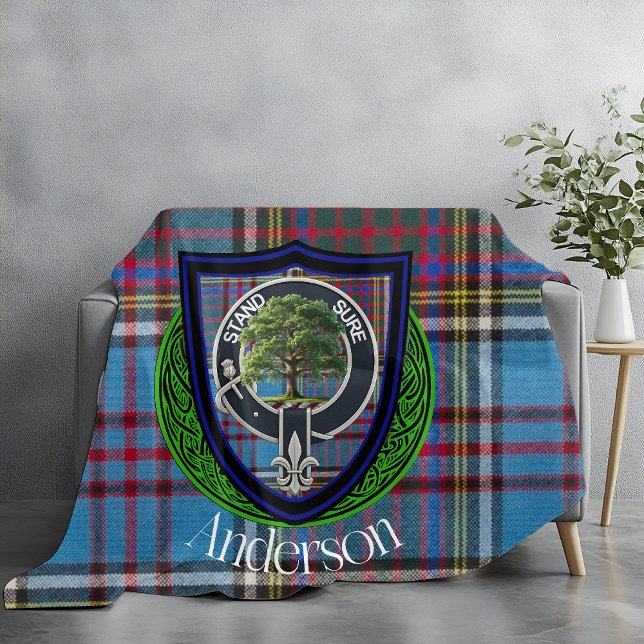 Cobertor De Velo Anderson Scottish Clan Tartan & Crest (Criador carregado)