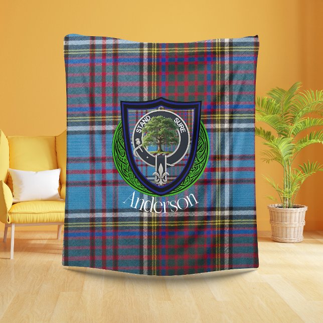 Cobertor De Velo Anderson Scottish Clan Tartan & Crest (Criador carregado)