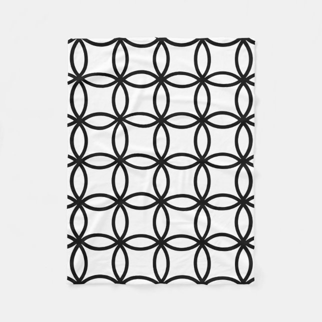 Cobertor De Velo Anéis brancos e pretos (Frente)