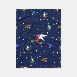 Cobertor De Velo Angel Dudes Starry Midnight Fleece Blanket