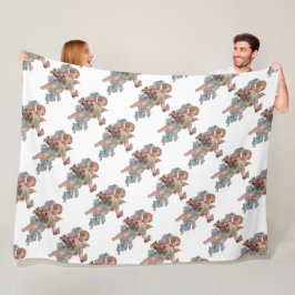 Cobertor De Velo Angel Postcard Fleece Blanket
