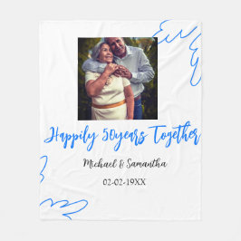 Cobertor De Velo anima o nome da foto azul de folha de 50 anos