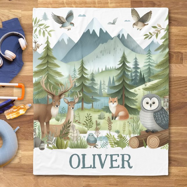 Cobertor De Velo Animais Da Floresta (Criador carregado)