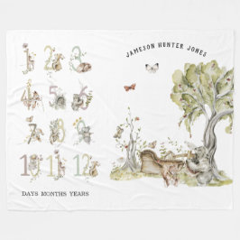 Cobertor De Velo Animais Florestais | Baby Milestone