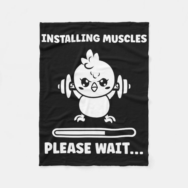 Cobertor De Velo Animais Instalando Músculos Fitness Musculação Ch (Frente)