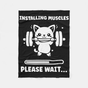 Cobertor De Velo Animais Instalando Músculos Fitness Musculação Gat