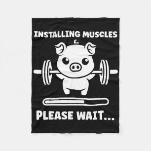 Cobertor De Velo Animais Instalando Músculos Fitness Musculação Por