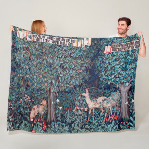 Cobertor De Velo Animais na Floresta, William Morris