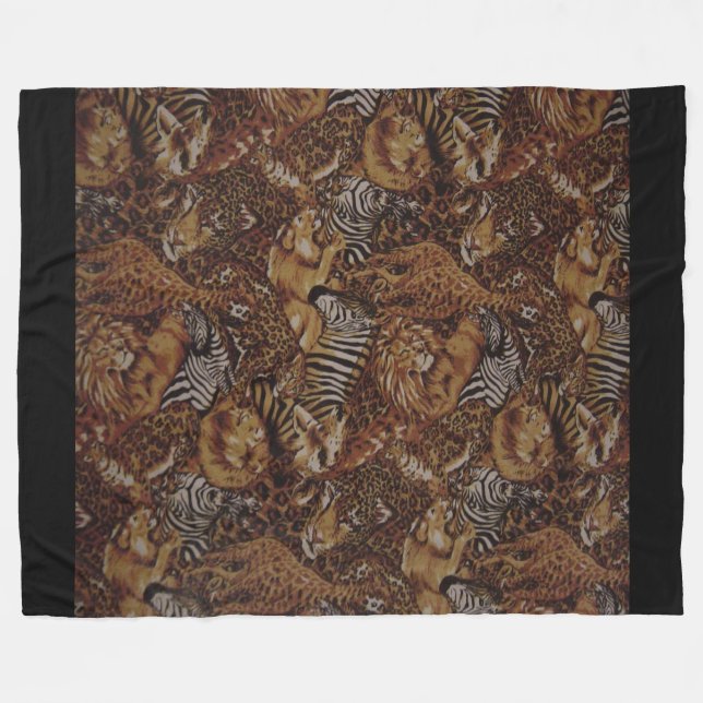 COBERTOR DE VELO ANIMAL SAFARI JUNGLE (Frente (Horizontal))