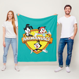 Cobertor De Velo Animaniacs Warner Brothers & Sister WB Shield