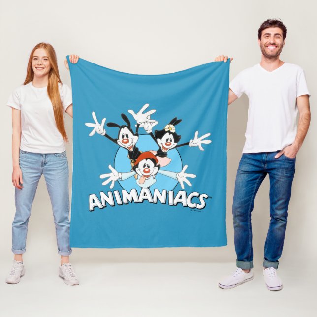 Cobertor De Velo Animaniacs | Warner Siblings Arms Wide Graphic (In Situ)