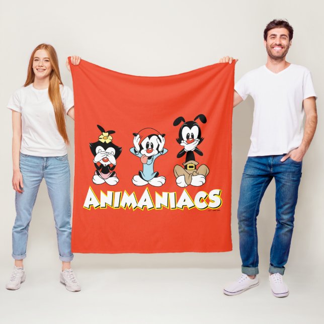 Cobertor De Velo Animaniacs | Warner Siblings "No Mau" Graphic (In Situ)