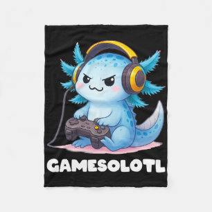 Cobertor De Velo Anime Gamesolotl Axolotl Boys 10-12 Kid Gamer Gami