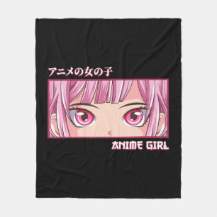 Cobertor De Velo Anime Girl Eyes Japonês Art Anime Estético