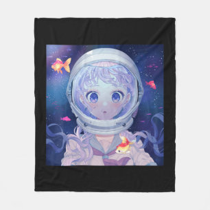 Cobertor De Velo Anime Girl Kawaii - Estética Japonesa Otaku