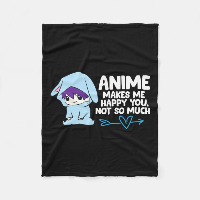 Cobertor De Velo Anime Me Faz Feliz (Frente)