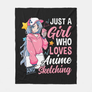 Cobertor De Velo Anime Otaku Gift Apenas Uma Menina Que Ama Anime E