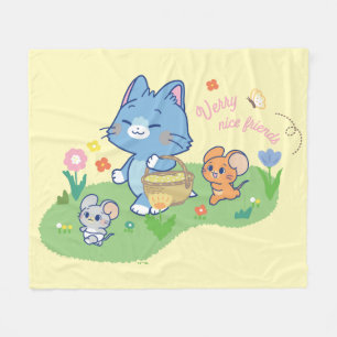 Cobertor De Velo Anime Tom, Jerry e Tuffy Picnic