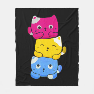 Cobertor De Velo Animes de Gato Kawaii, Pansexuais, Arte, Orgulho P
