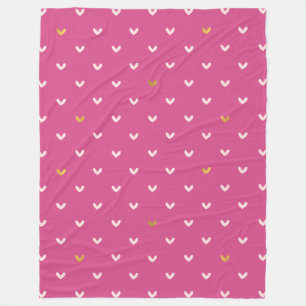 Cobertor De Velo Aniversário Corações Rosa Dourado Chic