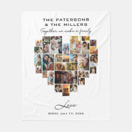 Cobertor De Velo Aniversário da Família Colagem de Fotos do Coração