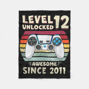 Cobertor De Velo Aniversário de 11 anos do menino gamer engraçado 1
