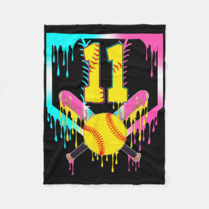 Cobertor De Velo Aniversário de 11 anos Softll Home Plate Drip Sorv