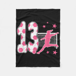 Cobertor De Velo Aniversário de 13 Anos Amante de Futebol 13º Tema