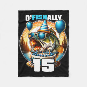 Cobertor De Velo Aniversário de 15 anos de pesca O'fishally 15º Ani