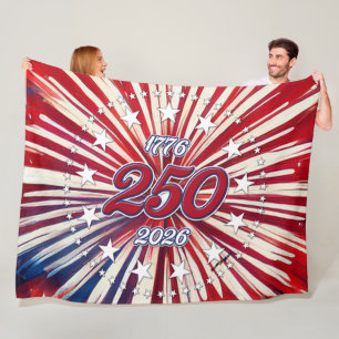 Cobertor De Velo Aniversário de 250 anos da América 1776-2026 Fogos