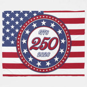Cobertor De Velo Aniversário de 250 anos da América com a bandeira 