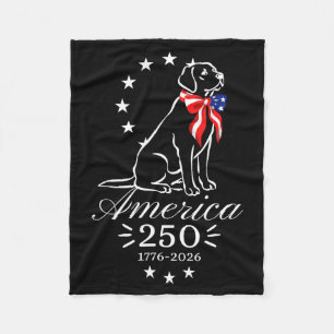Cobertor De Velo aniversário de 250 anos labrador retriever américa