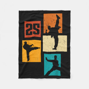 Cobertor De Velo Aniversário de 25 anos de Karatê Taekwondo Homem d