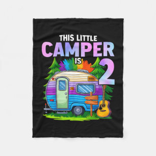 Cobertor De Velo Aniversário de 2 anos de crianças em camping 2º an