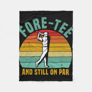 Cobertor De Velo Aniversário de 40 anos De Golfe Engraçado Retro Fo
