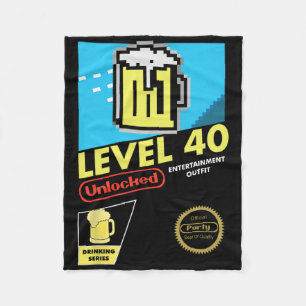 Cobertor De Velo Aniversário de 40 anos de Jogo de Vídeo Desbloquea
