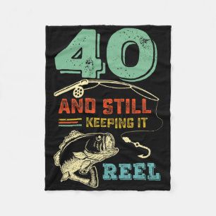 Cobertor De Velo Aniversário de 40 anos de pesca Fazendo 40 anos Pe