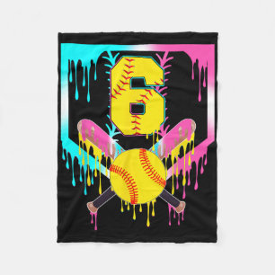 Cobertor De Velo Aniversário de 6 anos Softll Home Plate Drip Sorve
