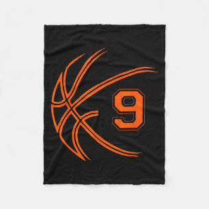 Cobertor De Velo Aniversário de 9 anos Basquete Nove Meninos de 9 A