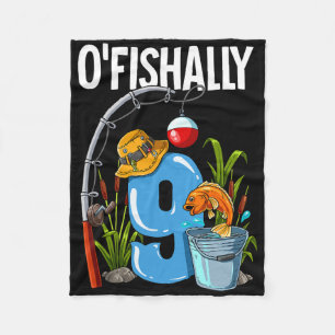 Cobertor De Velo Aniversário de 9 Anos Pescaria O'fishally 9 Anos