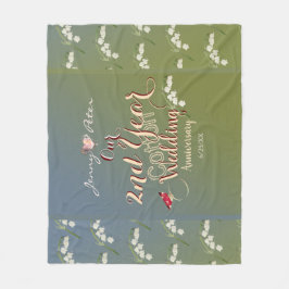 Cobertor De Velo Aniversário de Casamento de Algodão do segundo Ano