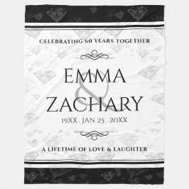 Cobertor De Velo Aniversário de Casamento de Diamante 60º e 75º ani
